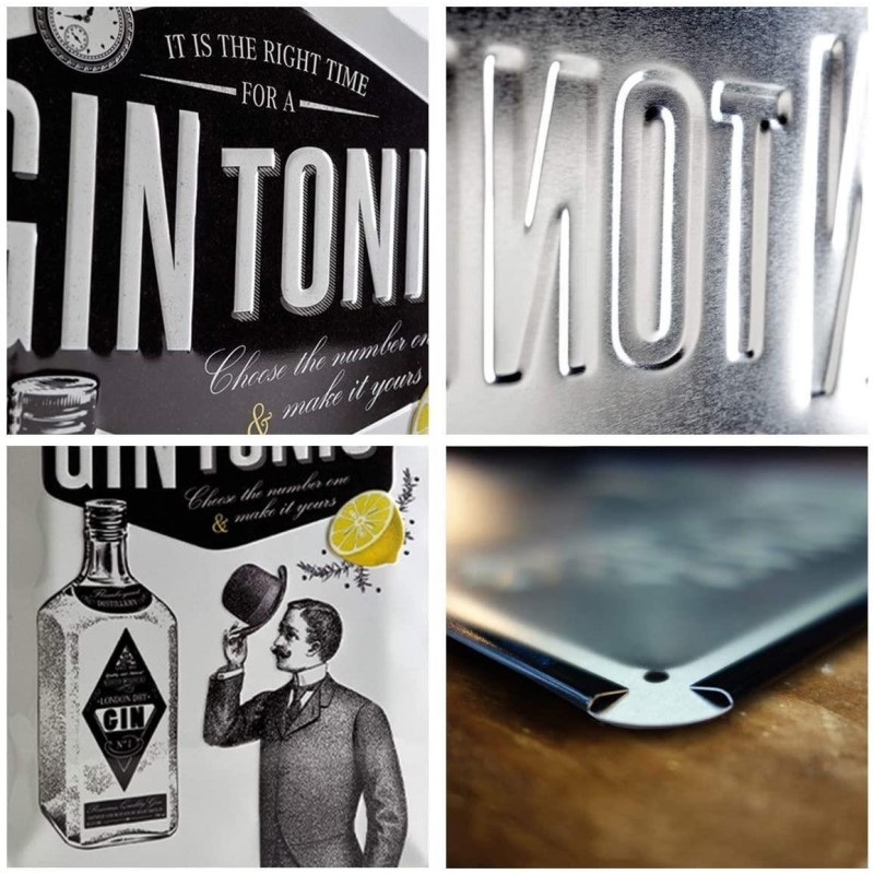 Gin Tonic Plaque M Tal D Co X Cm