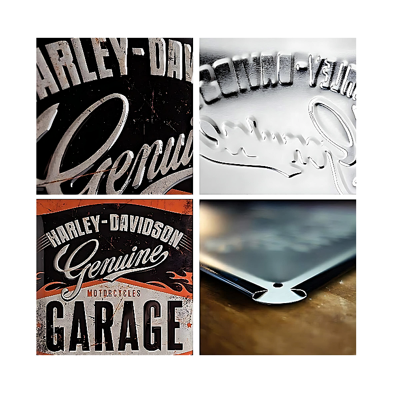 Harley Davidson Garage Plaque De Déco En Métal 40x30cm 