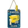 Pastis club - Plaque de déco humoristique en métal