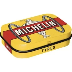 Menthes sans sucre - boîte métal Michelin jaune 15g