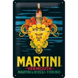 Martini vermouth - Plaque de déco métallique 30x20cm