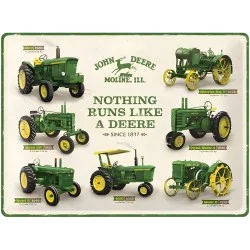 Tracteurs John Deere - Plaque métallique décorative 40x30cm