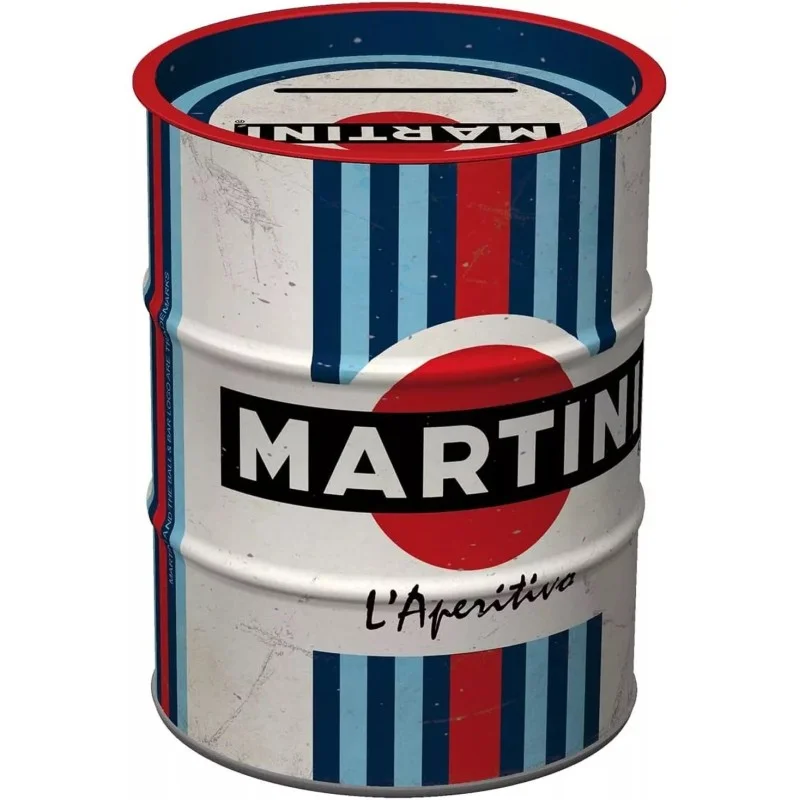 Boisson Martini - Tirelire vintage en métal 11x9cm